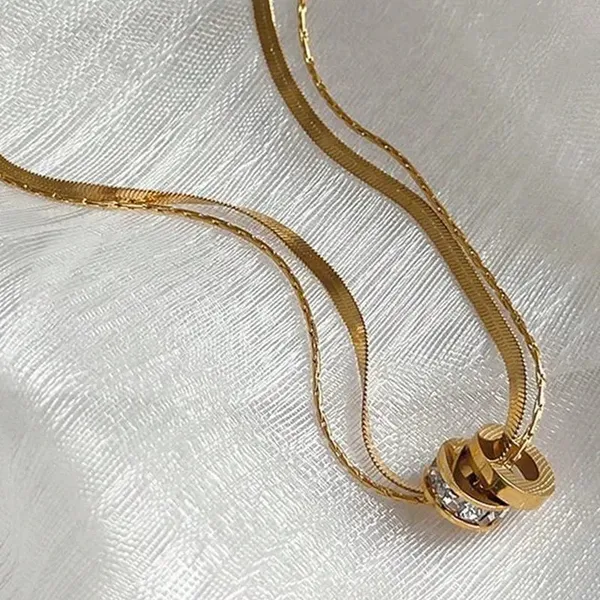Gold_Double_Layer_Necklace_For_Women